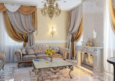 Гостиная в стиле ампир: роскошь и элегантность