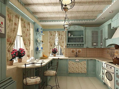 Уютная кухня в стиле кантри