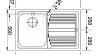 Мойка Franke LOGICA LLL 611 чаша справа, выпуск 3,5 (декор) (фото 2)