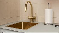 Смеситель Omoikiri Akita-S-LG латунь/светлое золото (фото 5)