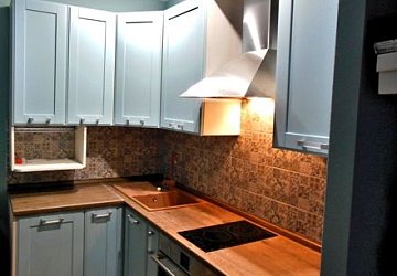 Угловая кухня неоклассика Массив ясеня РК180501 