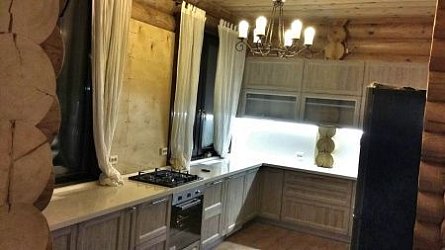 Угловая кухня неоклассика Марсель пленка/МДФ 1