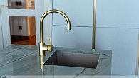Смеситель Omoikiri Wakayama-LG латунь/светлое золото (фото 3)