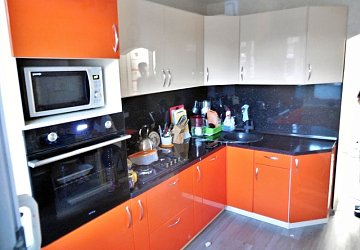 Угловая кухня хай-тек RAL2004/ZOV114 эмаль/МДФ