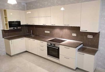 угловая кухня модерн пластик/МДФ РН181005