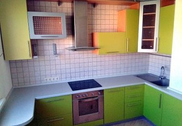 П-образная кухня модерн пленка/МДФ