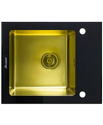 Seaman Eco Glass SMG-610B Gold (PVD), два отверстия (Ø35мм), комплектация с вентиль-автоматом1