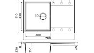 Мойка Omoikiri Daisen 78T-DC Tetogranit/темный шоколад (фото 2)
