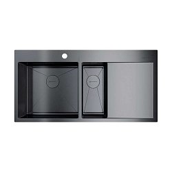 Omoikiri Akisame 100-2-GM-L нержавеющая сталь/вороненая сталь 1