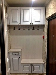 Прихожая с фасадами МДФ Эмаль с патиной1
