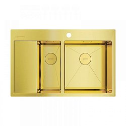 Omoikiri Akisame 78-2-LG-R нержавеющая сталь/светлое золото 1