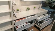 Прямая кухня модерн Deco Romb эмаль глянец (фото 23)