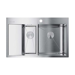 Omoikiri Akisame 78-2-IN-R нержавеющая сталь/нержавеющая сталь1