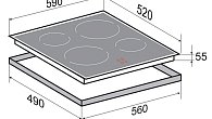Варочная панель Zigmund & Shtain CIS 029.60 BX индукционная (фото 6)