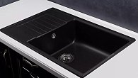 Мойка KUPPERSBERG ROYS 1B1D BLACK METALLIC композитная (фото 2)