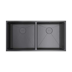 Omoikiri Taki 86-2-U/IF-GM нержавеющая сталь/вороненая сталь1