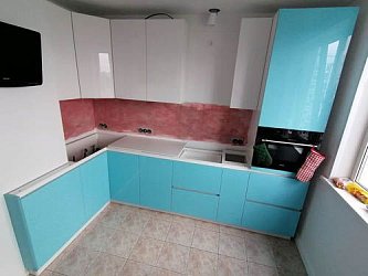 Угловая кухня модерн Lite пластик/МДФ РК2003021