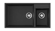 Мойка Omoikiri Tedori 85-2-U-BL Tetogranit/черный (фото 1)