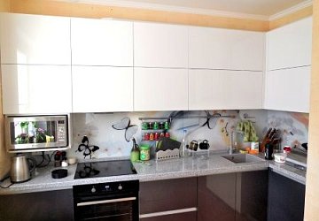 Угловая кухня модерн Грифель пластик/МДФ/ЛДСП ручка С1, С2 РД180104