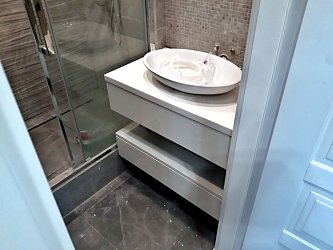Тумба в ванную 80 см белая1
