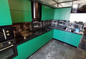 Угловая кухня модерн эмаль/МДФ РИ200102