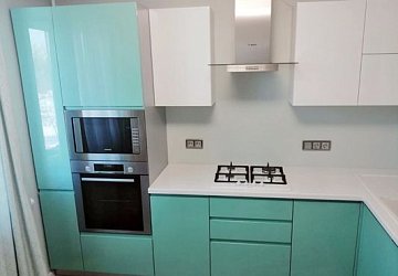 Угловая кухня модерн эмаль/МДФ РН181204