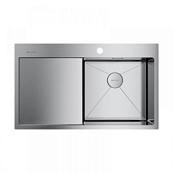 Omoikiri Akisame 86-LG-R Side нержавеющая сталь/нержавеющая сталь1