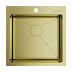 Omoikiri Akisame 51-LG нержавеющая сталь/светлое золото 1