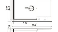 Мойка Omoikiri Daisen 78-LB-PA Artgranit/пастила (фото 2)