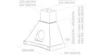 Вытяжка Elica MENSOLA WH/A/60 FRASSINO (фото 3)