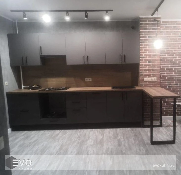 Кухня МР210104 Cleaf piombo пластик (фото 1)