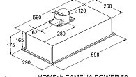 Вытяжка HOMSair CAMELIA POWER 60 черный (фото 2)