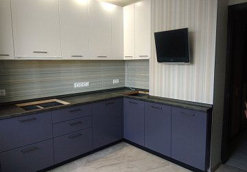 Угловая кухня модерн эмаль/МДФ ШТ200601