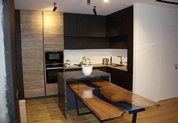 Угловая кухня модерн эмаль/пластик/МДФ РБ180909