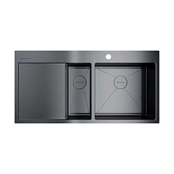 Omoikiri Akisame 100-2-GM-R нержавеющая сталь/вороненая сталь 1