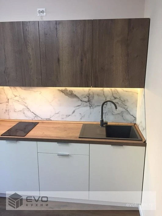 Кухня Egger дуб Галифакс табак / МДФ ПВХ Айвори Софт Тач ЛМ200501 (фото 4)