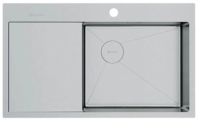 Omoikiri Akisame 86-IN-R Side нержавеющая сталь/нержавеющая сталь1