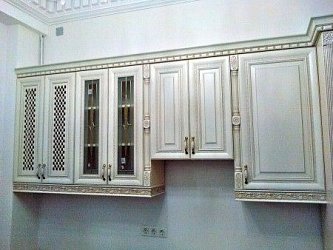 Прямая кухня прованс Массив ясеня1
