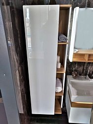 Ванная шкаф 80 см с стеклянной перегородкой1