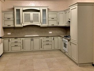 Угловая кухня прованс Массив бука 370х270 см1