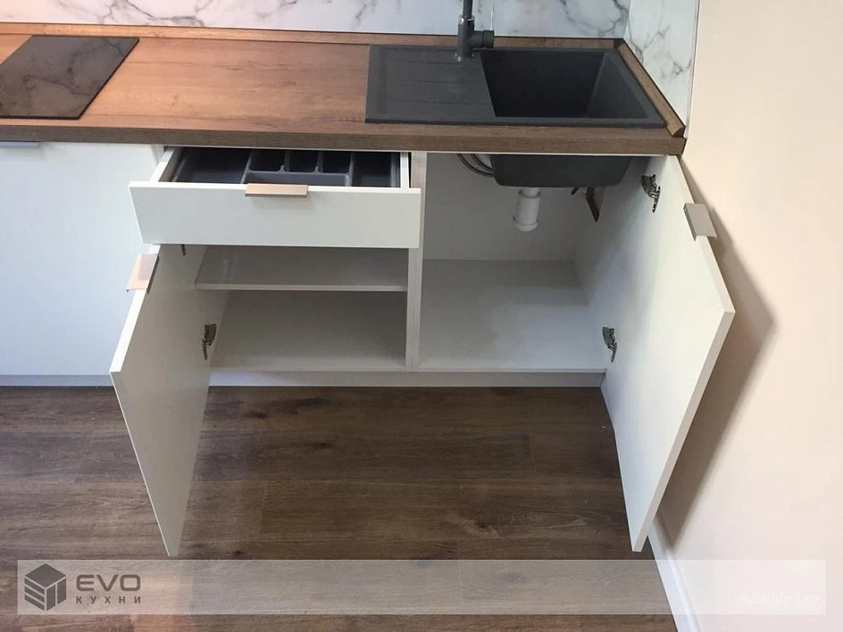 Кухня Egger дуб Галифакс табак / МДФ ПВХ Айвори Софт Тач ЛМ200501 (фото 10)