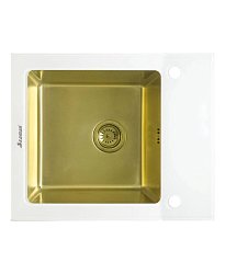 Seaman Eco Glass SMG-610W Gold (PVD), два отверстия (Ø35мм), комплектация с вентиль-автоматом1