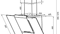 Вытяжка KRONA TALLI 900 inox/black glass 3P (фото 5)