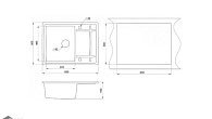 Мойка EMAR EMQ-1650.Q Сардоникс (фото 2)