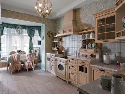 Дизайн кухни в парижском стиле