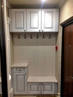 Прихожая с фасадами МДФ Эмаль с патиной