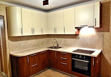 Угловая радиусная кухня модерн пленка/МДФ РД171101