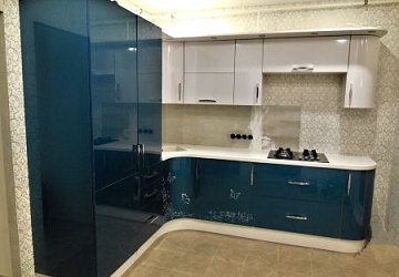 Угловая кухня модерн Аделькрайс пластик/МДФ/ЛДСП